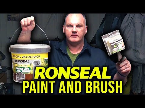 Ronseal Fence Paint (Charcoal Grey) and Paint Brush