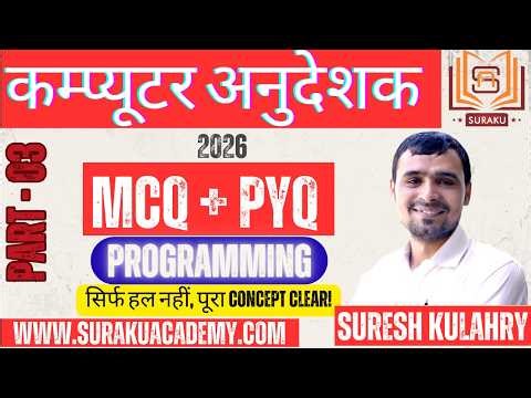 Computer Instructor Exam 2026 | MCQs + PYQs Complete Preparation | Part-03 | Hindi | Suraku Academy