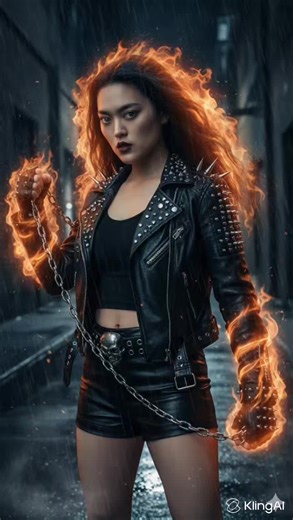 Female ghost rider your going back to hell where u belong 🔥😏😈💜⛓️#ghostrider #😈⛓️⚔️☠️sinisterkinks😈⛓️⚔️☠️ #👑queenmorningstar #booktok #darkromance