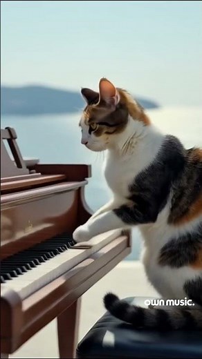 Cute Cat Playing Piano to Create the Most Peaceful Music | Mia Zen