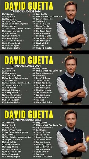 David Guetta | Top Songs 2024 Playlist | I'm Good, Baby Don't Hurt Me, Titanium...