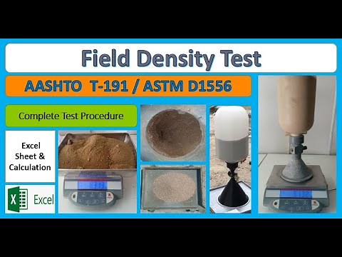 Field Density Test | AASHTO T-191 | ASTM D-1556