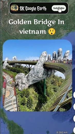 i found Giant Golden bridge in Vietnam on Google map and google earth #skgoogleearth #shorts