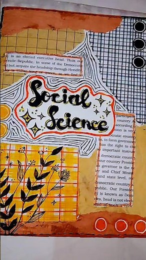 Aesthetic Social Science Notebook Cover 📚✨ | DIY School Notebook