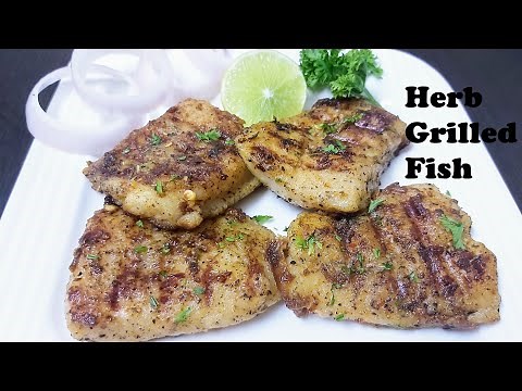 HERB GRILLED FISH RECIPE | Pan Grilled Basa Fish Fillet | Grilled Fish Recipe For Weight Loss