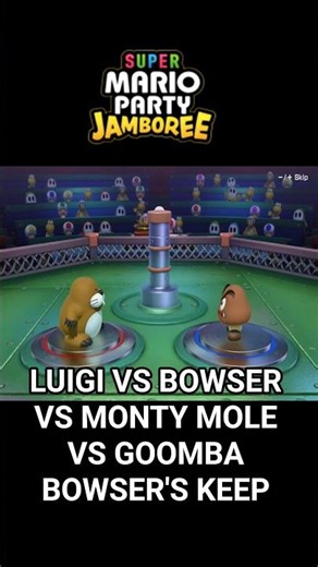 Super Mario Party Jamboree Luigi VS Bowser VS Monty Mole VS Goomba Bowser's Keep