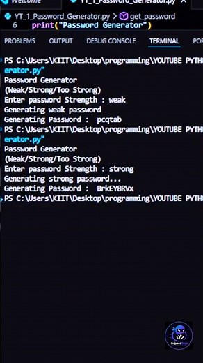 Password generator using Python for beginners !! 🔥😱