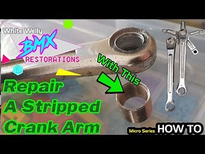 How to Repair Stripped Damaged bicycle crank arm pedal threads with a thread insert