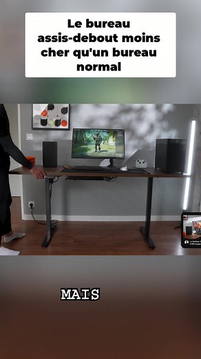 Le bureau assis-debout parfait et abordable ! Combinez une structure réglable avec un plateau IKEA pour moins de 150€. Le meilleur rapport qualité-prix pour votre setup. 🎬 Extrait de la chaîne: KAPPA Studio 📺 Vidéo : 23 Astuces pour améliorer son Setup Gaming (sans se ruiner) 🚀 Soutenez le créateur original sur YouTube. @KAPPA Studio #BureauGaming #SetupInspiration #BonPlan #GamingPC #SmartHome