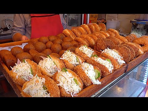 Crispy outside, Soft inside! Old-fashioned Vegetable Sandwiches Still Popular - Korean street food