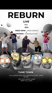 🔥 REBURN. REBORN. 🔥 After 6 years, one of Cape Town’s most legendary party bands is back. Same fire. Same chaos. New venue. 📍 Tune Town, Obs 🕗 20:00 – 02:00 🎟 Only 250 tickets 25th April 2026 This isn’t a comeback — it’s a reckoning. Tickets and Event in comments. Xx | Reburn