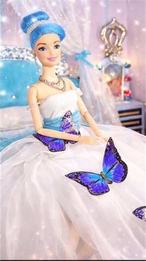 From Maid to Princess 👑 Cinderella Barbie Dress . I made cindrella bedroom& dress from wastematerial
