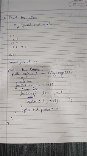 Pattern: Inverted Pyramid With Number|JAVA PROGRAMMING|KEEP DOING KEEP LEARNING|