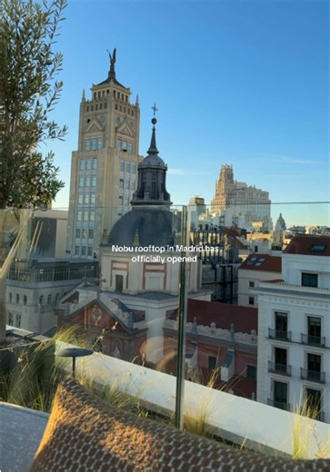 Delicious & the most beautiful views of the city @Nobu Madrid @NOBU 🧡 #nobu #noburooftop #nobumadrid #madrid #madridrooftop