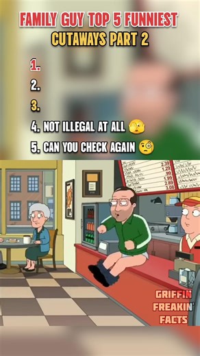 RANKING FAMILY GUY TOP 5 FUNNIEST CUTAWAYS PART 2. #shorts #familyguy #petergriffin #funny