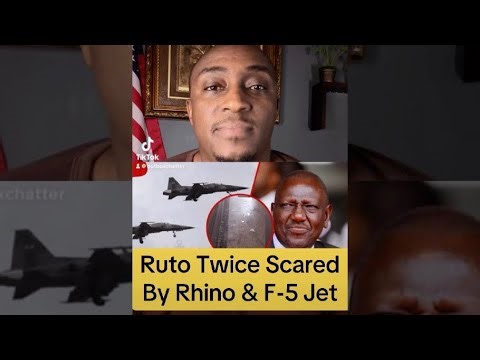 Ruto Scared By Rhino and now F-5 Tiger II Jet 🤣🤣