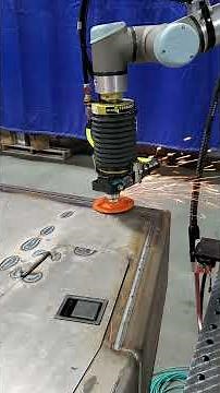 Cobot grinding steel welds