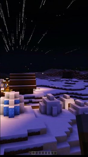 Meteor showers in minecraft #minecraftshorts #minecraft #minecraftcommandblock