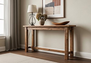 Rustic Console Table With Reclaimed Wood, Farmhouse Hallway Entryway Furniture, Customizable Handmade Sofa Table, Narrow Console Table - Etsy