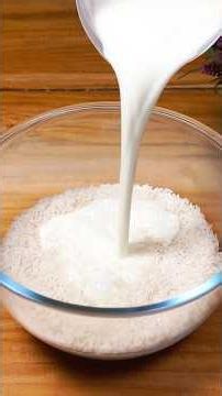 Add rice to milk: the bakery secret! #cooking #rice #recipes