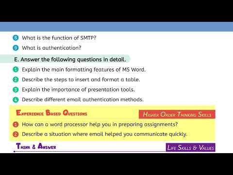 Computer Class 7 Chapter 2 | Digital Skills | Exercise | Grade 7 Computer Science