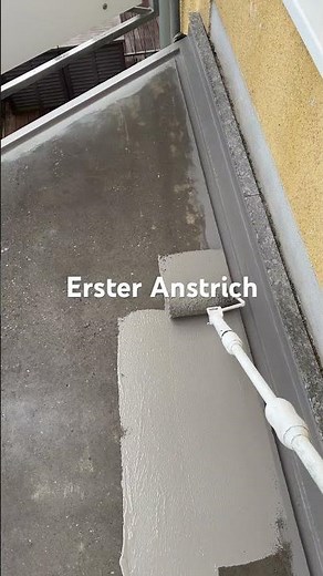 Balkonboden Beton Anstrich mit Caparol Disbon 404 nach der Grundierung mit Epoxidharz