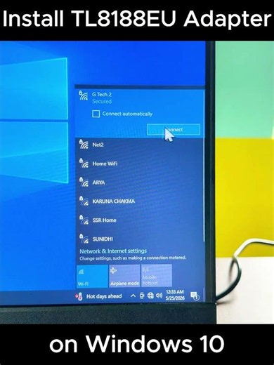 Install TL8188EU Adapter on Windows 10