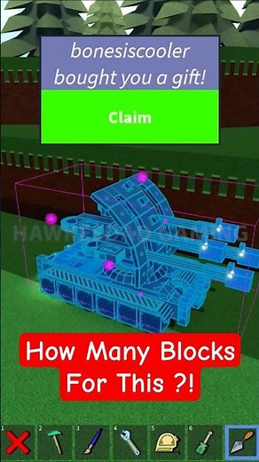 Roblox Build a Boat for Treasure! How Many Blocks for the Quad Tank & Gift! #babft #roblox