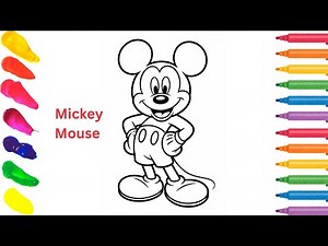 How to color Mickey Mouse | Easy and Fun coloring Mickey Mouse Page | Fun coloring for Kids