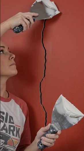 How To Properly repair a hole or crack in a wall For a seamless professional Finish✨👏 #wallrepair