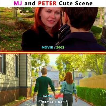 MJ and Peter Kissing Movie Vs Game #shorts #spiderman2