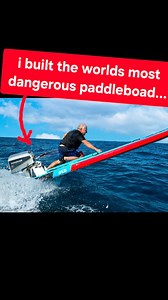 5.2K views · 1.1K reactions | I bought a giant paddleboard from China and attached a boat outboard engine onto it #boat #boating #surfing | Joe Oceanside | Facebook