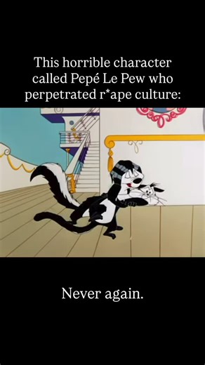 Crystal Harris on Instagram: "I remember stuffed animals of this character around the mansion. At a certain time in my life I thought of it as a skunk “in love.” I was so wrong. “The Accusation and Controversy Behavioral Critique: Critics pointed out that Pepé Le Pew’s actions consistently involved grabbing and kissing a female character without her consent, locking doors to prevent her escape, and generally disregarding her physical and verbal rejections. Normalization Argument: Columnist Charl