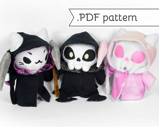 Grim Reaper Chubby Plush Sewing Pattern .pdf Plus Bonus Expansion Pack - Etsy