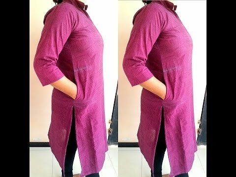How to stitch SIDE POCKET TO THE KURTI ( DIY)
