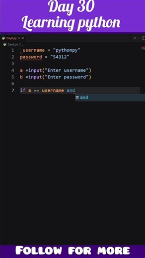 Python Login System Using if-else | Beginner Python Project Python #PythonProjects #Coding