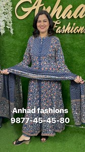 1.2K views · 186 reactions | 2pc anarkali Pure cotton 38-40-42-44-46 1480/- Booking number 9877-45-45-80 | Anhad Fashions | Facebook