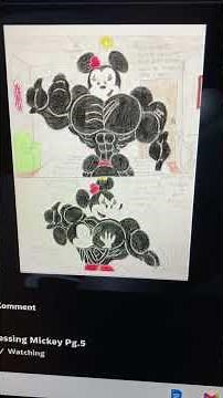 Muscle Minnie impressing Mickey