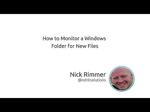 How To Monitor A Windows Folder For New Files