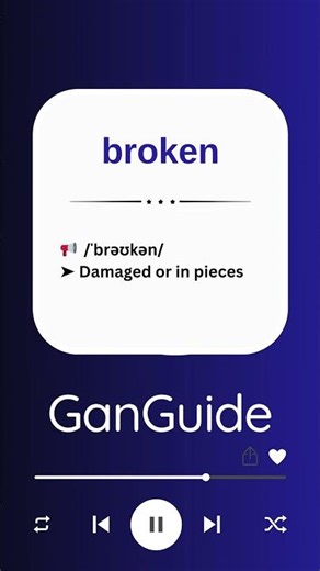 A2 English Word: BROKEN | Meaning & Pronunciation