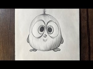 How to draw angry birds | easy cute pencil drawing ideas for beginners | cartoon character