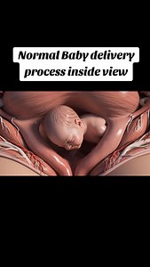Normal baby delivery process inside view #foryou | babyusg