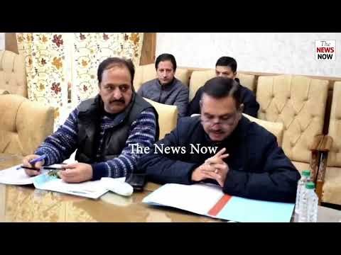 Div Com Reviews Greater Srinagar ongoing Works in a meeting.