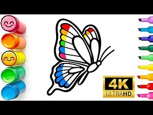 Drawing and Coloring a Butterfly | Easy Step by Step Drawing Tutorial for Beginners