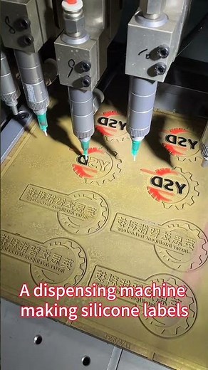A dispensing machine making silicone labels #machine #dispensingmachine #siliconelabel #foryou