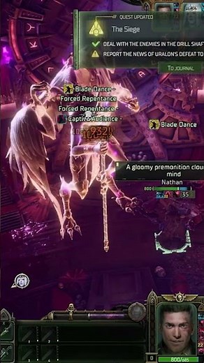 Rogue Trader 1.5 Navy Officer Bladedancer Shreds a Lord of Charge