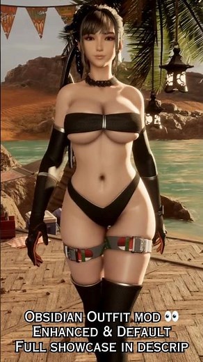 Obsidian Set Looks INSANE on Eve! 🔥 Stellar Blade Outfit Mod (Enhanced Curves & Default) #Shorts