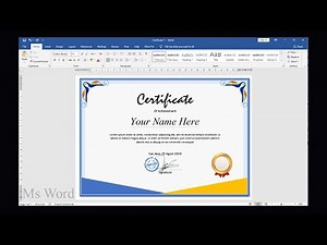 How to Create Certificate Design in Word | Certificate design in microsoft word