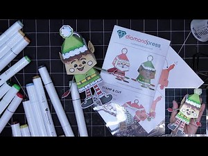Diamond Press "Christmas" and "Pet" Bobble Head Stamp and Dies Kits Review & Construction Tutorial!