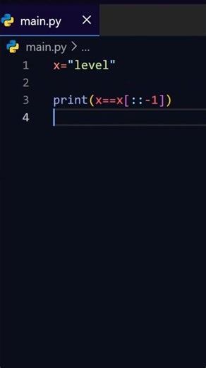 Check if string is palindrome using python #coding #python #programming